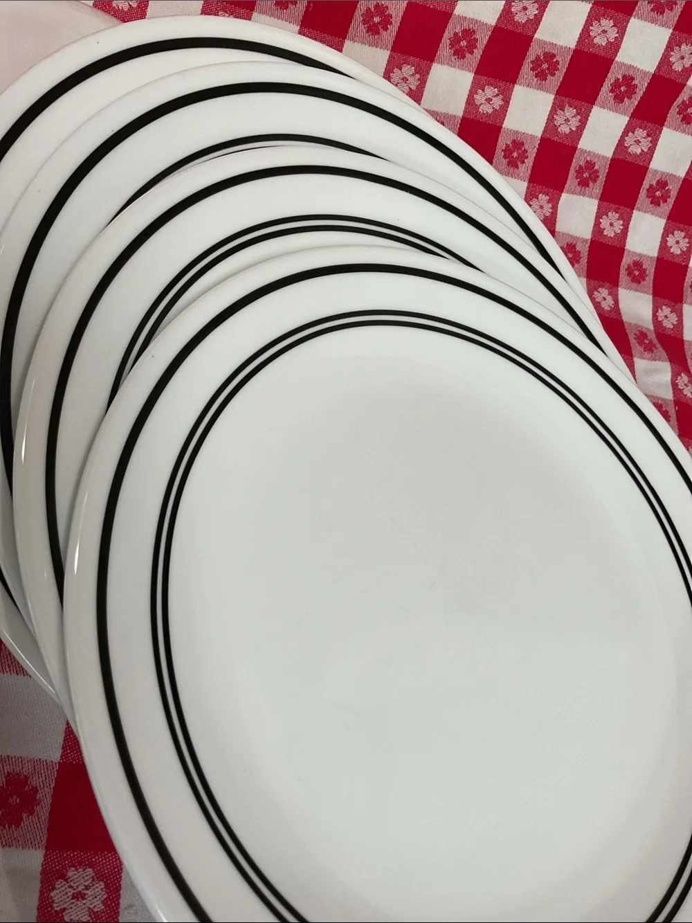 Corelle 4 classic Cafe dinner plates.